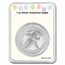 2024 1 oz Silver Eagle - w/Grad Balloons Card, In TEP