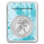 2024 1 oz Silver Eagle - w/Happy Birthday, Balloons Card, In TEP