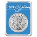 2024 1 oz Silver Eagle - w/Happy Birthday, Blue Card, In TEP