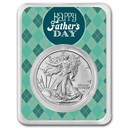 2024 1 oz Silver Eagle - w/Happy Father's Day, Argyle, In TEP