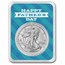 2024 1 oz Silver Eagle - w/Happy Father's Day, Plaid Card, In TEP