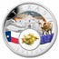 2024 1 oz Silver Treasures of the U.S. Texas Sulfur (Colorized)