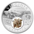 2024 1 oz Silver Treasures of the U.S. Virginia Calcite (Box/COA)
