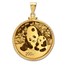 2024 15 gram Gold Panda Pendant (Diamond-Cut Screw Top Bezel)