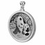 2024 30 gram Silver Panda Pendant (Plain Front - Screw Top Bezel)