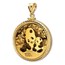 2024 8 gram Gold Panda Pendant (Diamond-Screw Top Bezel)