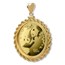 2024 8 gram Gold Panda Pendant (Rope-Screw Top Bezel)