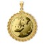 2024 8 gram Gold Panda Pendant (Rope-Screw Top Bezel)