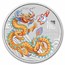 2024 AUS 1/2 oz Ag 10-Coin Colorized Lunar Dragon Set Box/COA