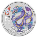 2024 AUS 1/2 oz Silver Lilac Lunar Dragon BU (Cap, SIII)