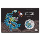 2024 AUS 1 oz Silver Lunar Teal Dragon-ANDA Expo Special Card