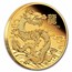 2024 Australia 1/10 oz Gold Lunar Dragon Proof (w/Box & COA)