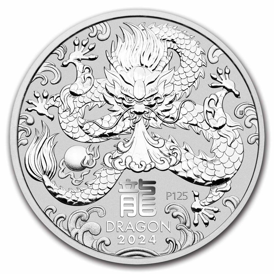 2024 Australia 1/2 oz Silver Lunar Dragon BU (Series III)