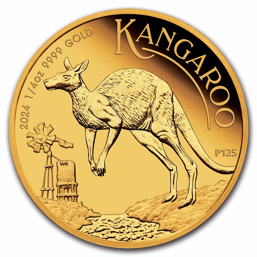 2024 Australia 1/4 oz Gold Kangaroo Proof (Box & COA)