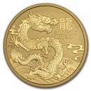 2024 Australia 1 oz Gold Lunar Dragon BU (Abrasions)