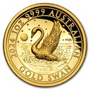 2024 Australia 1 oz Gold Swan Proof (HR, w/Box & COA)
