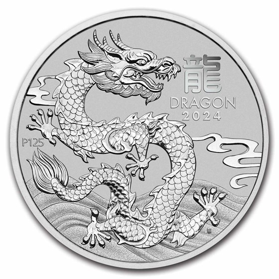 2024 Australia 1 oz Platinum Lunar Dragon BU (Series III)