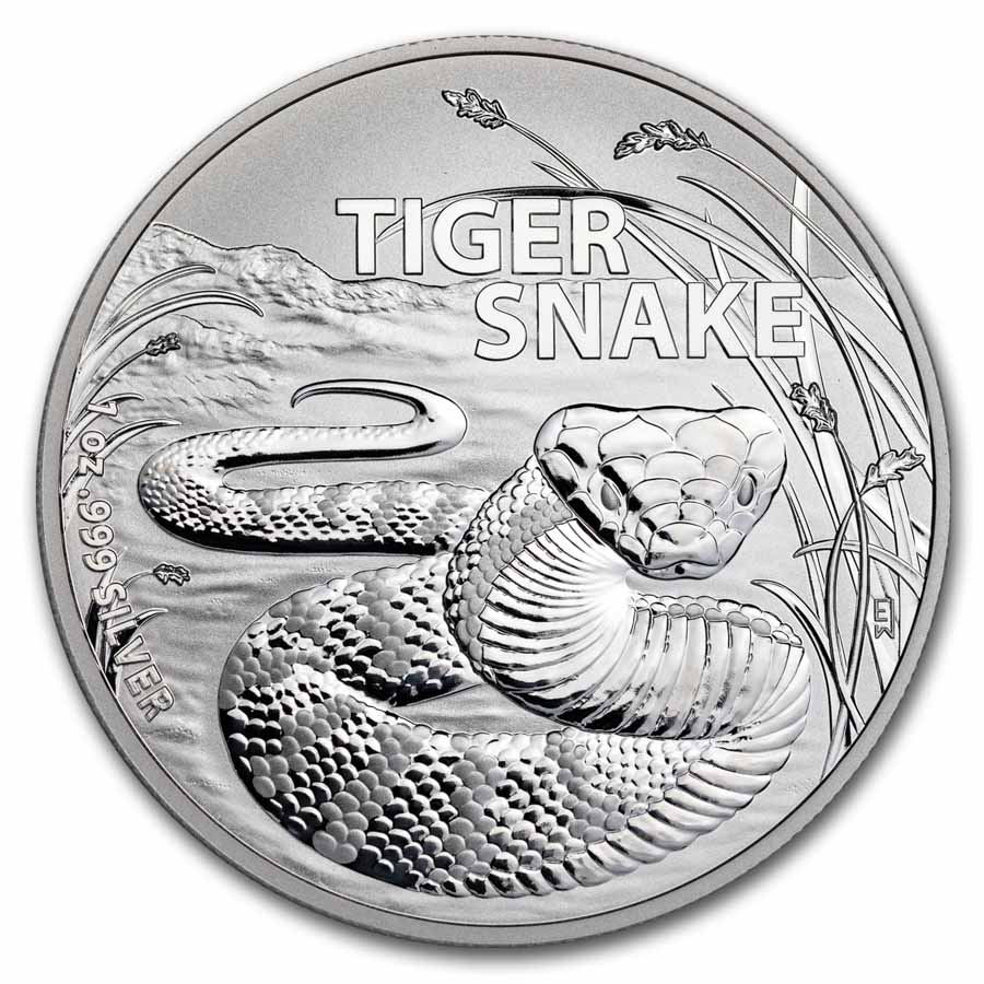 Buy 2024 Australia 1 Oz Silver 1 Tiger Snake BU APMEX   2024 Australia 1 Oz Silver 1 Tiger Snake Bu 286534 Slab 