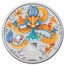 2024 Australia 1 oz Silver Colorized Lunar Dragon in Card