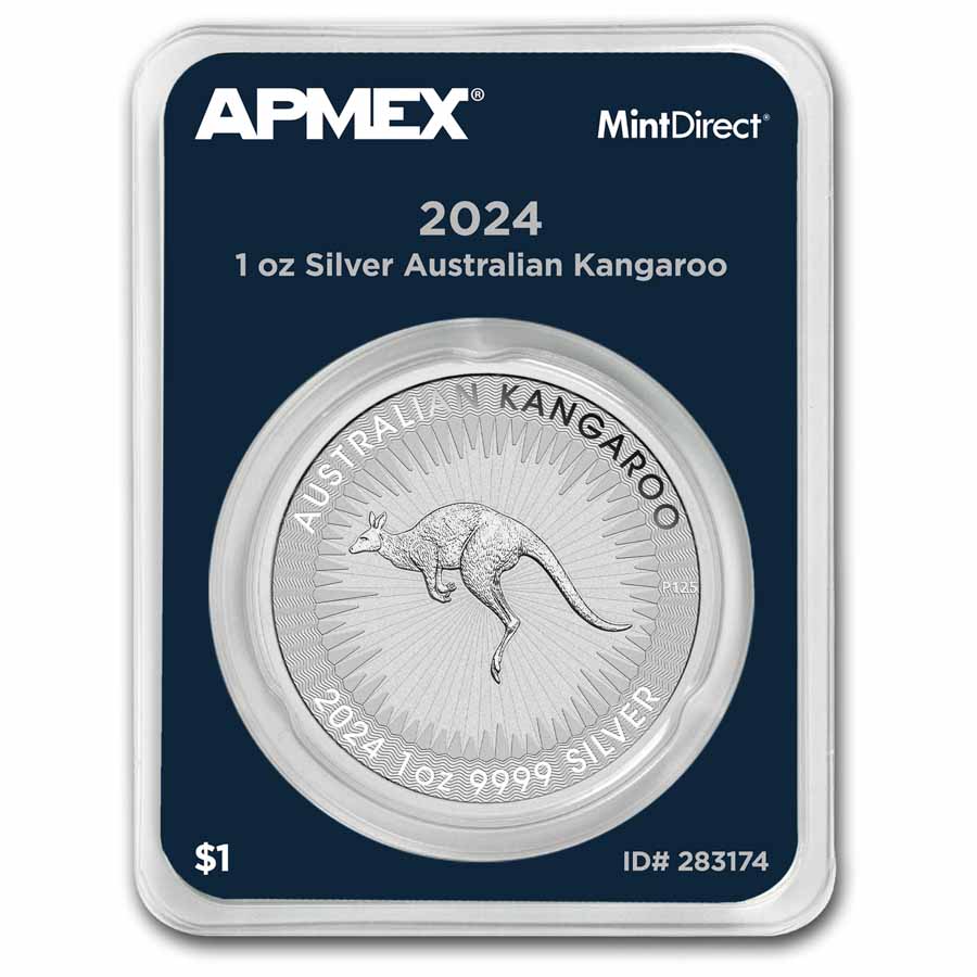 2024 Australia 1 Oz Silver Kangaroo MintDirect Single   2024 Australia 1 Oz Silver Kangaroo Mintdirect Single 283174 Slab 