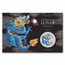 2024 Australia 1 oz Silver Lunar Colorized Blue Dragon in Card