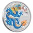 2024 Australia 1 oz Silver Lunar Colorized Blue Dragon in Card