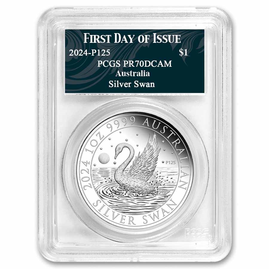 2024 Australia 1 oz Silver Swan COA #1 PR-70 PCGS (FDI)