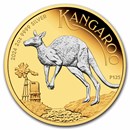 2024 Australia 2 oz Silver Kangaroo Proof (Reverse Gilded)