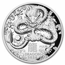 2024 Australia 5 oz Silver Lunar Dragon Proof (HR, w/Box & COA)