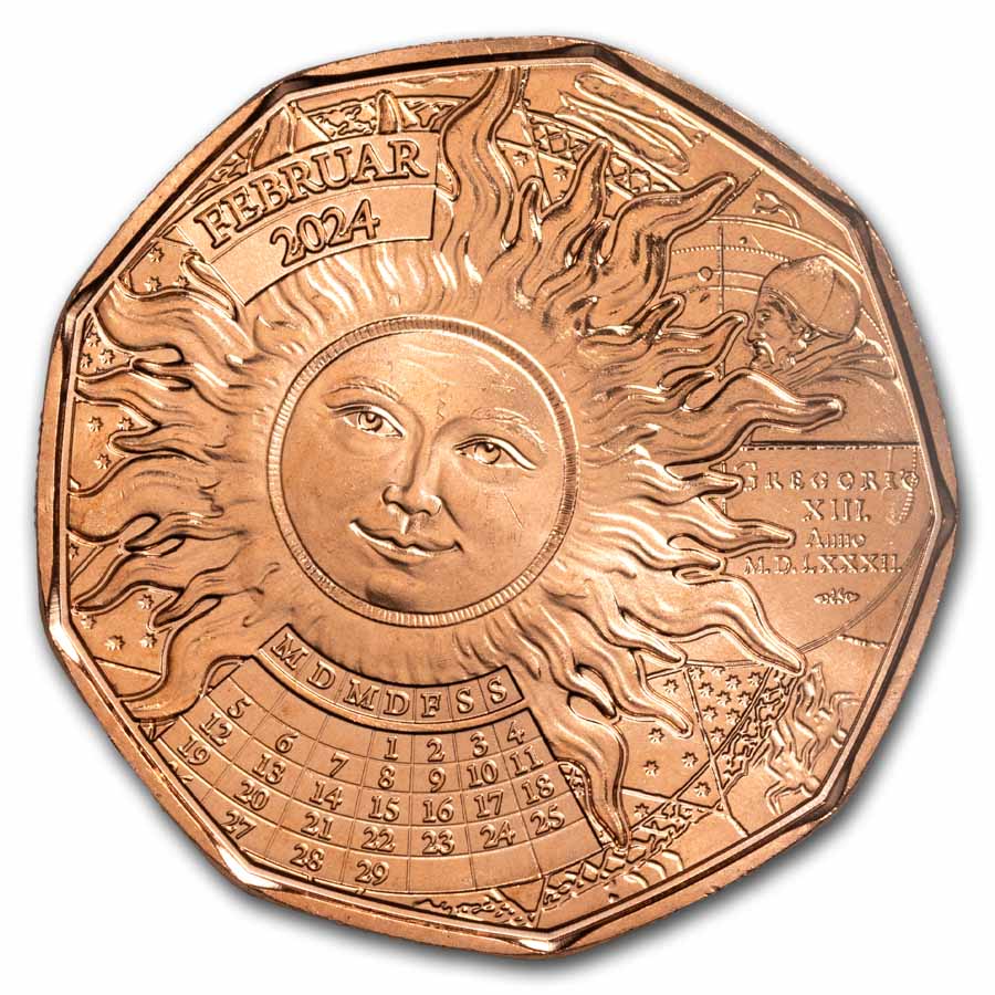 2024 Austria Copper 5 New Year S Lucky Leap   2024 Austria Copper 5 New Years Lucky Leap 287418 Obv 