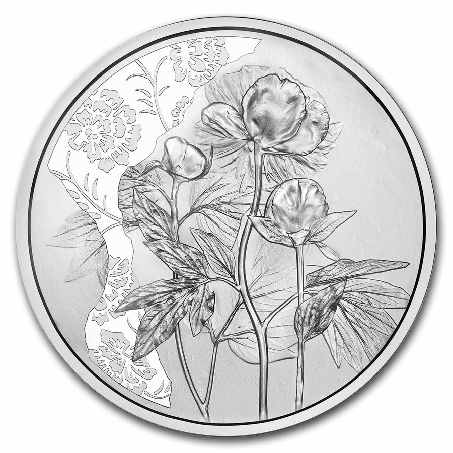 2024 Austria Silver €10 Language of Flowers (Peony)