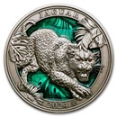 2024 Barbados 3 oz Silver Colors of Wildlife: Jaguar