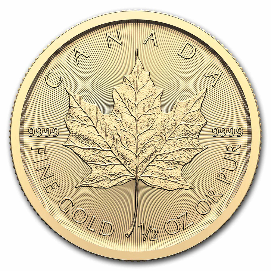 2024 Canada 1 2 Oz Gold Maple Leaf BU   2024 Canada 1 2 Oz Gold Maple Leaf Bu 284783 Obv 