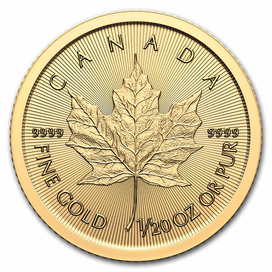 2024 Canada 1 20 Oz Gold Maple Leaf BU   2024 Canada 1 20 Oz Gold Maple Leaf Bu 289041 Obv 