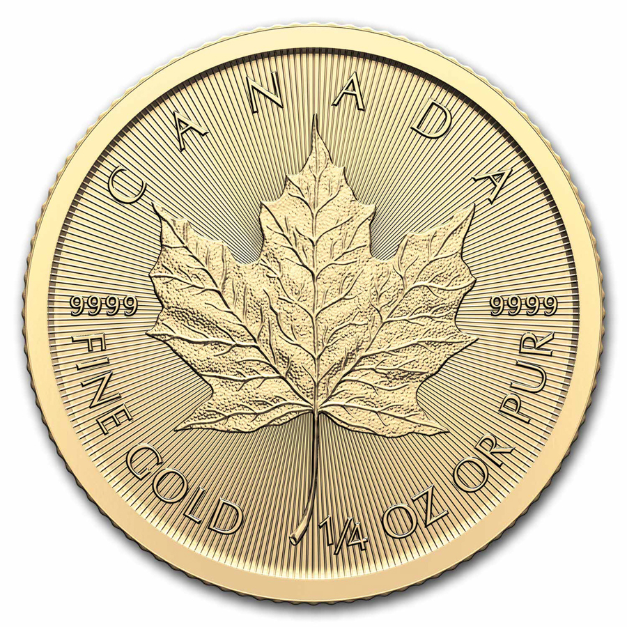 2024 Canada 1 4 Oz Gold Maple Leaf BU   2024 Canada 1 4 Oz Gold Maple Leaf Bu 284784 Obv 