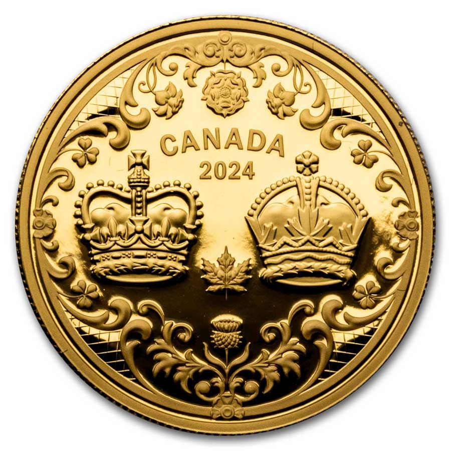 2024 Canada 1 oz Gold $200 The Royal Crowns (Box/COA)