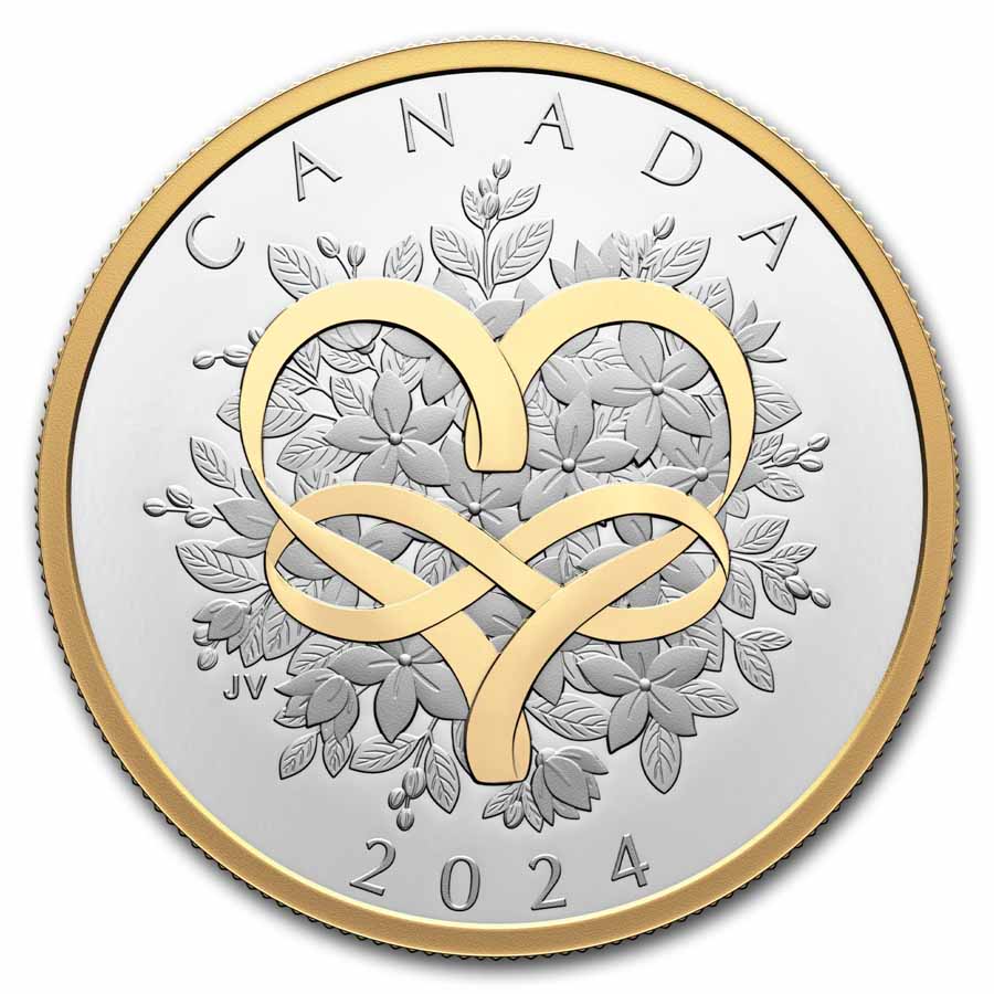 2024 Canada 1 Oz Silver 20 Celebrate Love   2024 Canada 1 Oz Silver 20 Celebrate Love 288546 Obv 