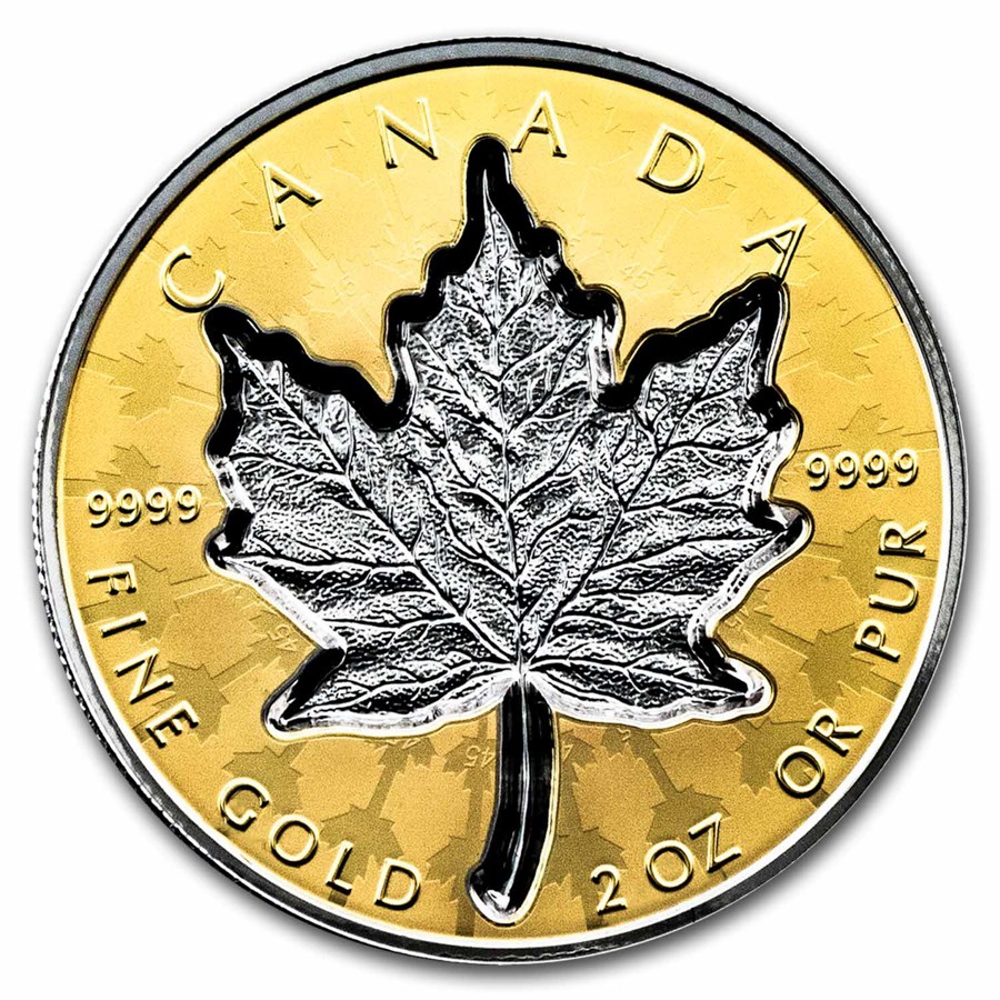 2024 Canada 2 oz Gold $200 Super Incuse Gold Maple Leaf