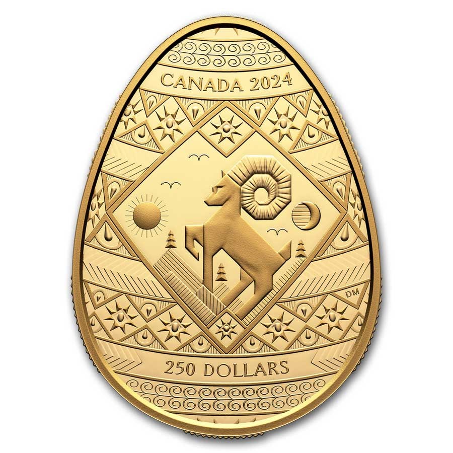 2024 Canada 2 oz Gold $250 Pysanka