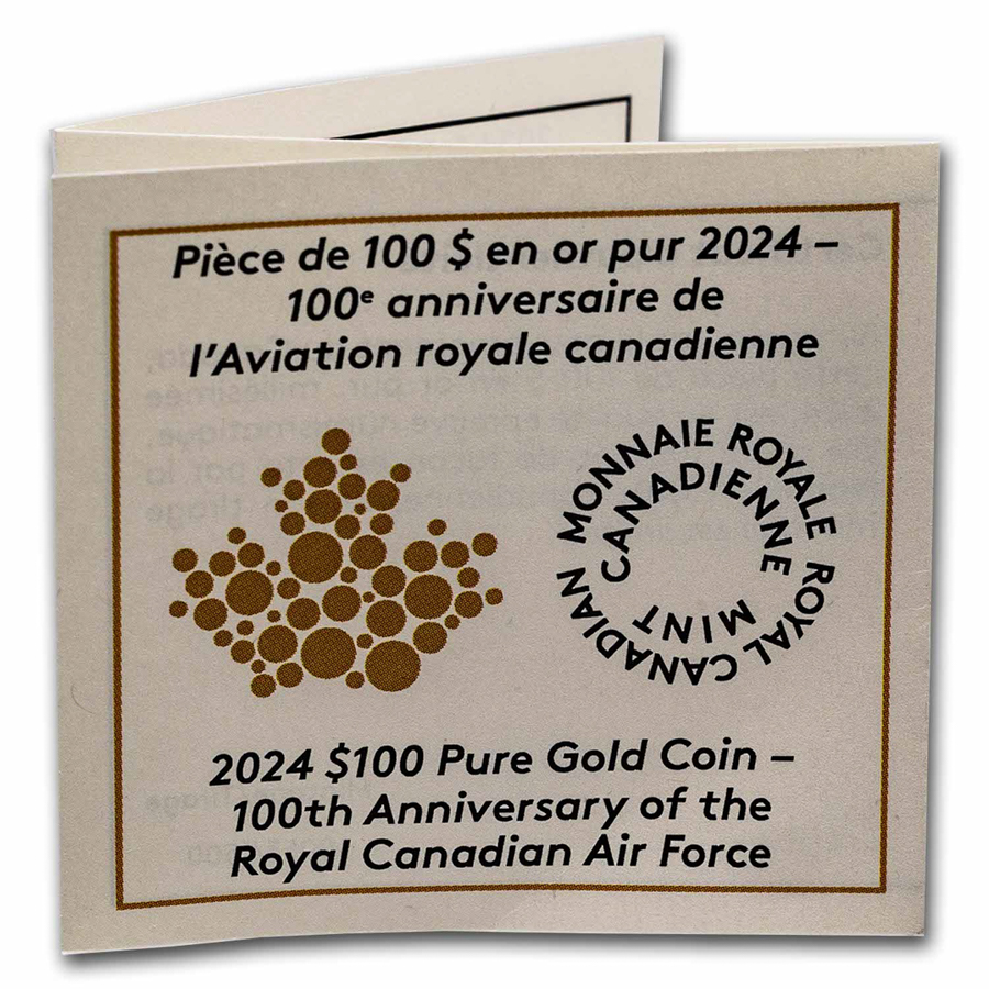 2024 Canada Gold 100 100th Anniv Royal Canadian Air Force   2024 Canada Gold 100 100th Anniv Royal Canadian Air Force 288705 D 