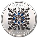2024 Canada Silver $20 Sapphire Jubilee Snowflake Brooch