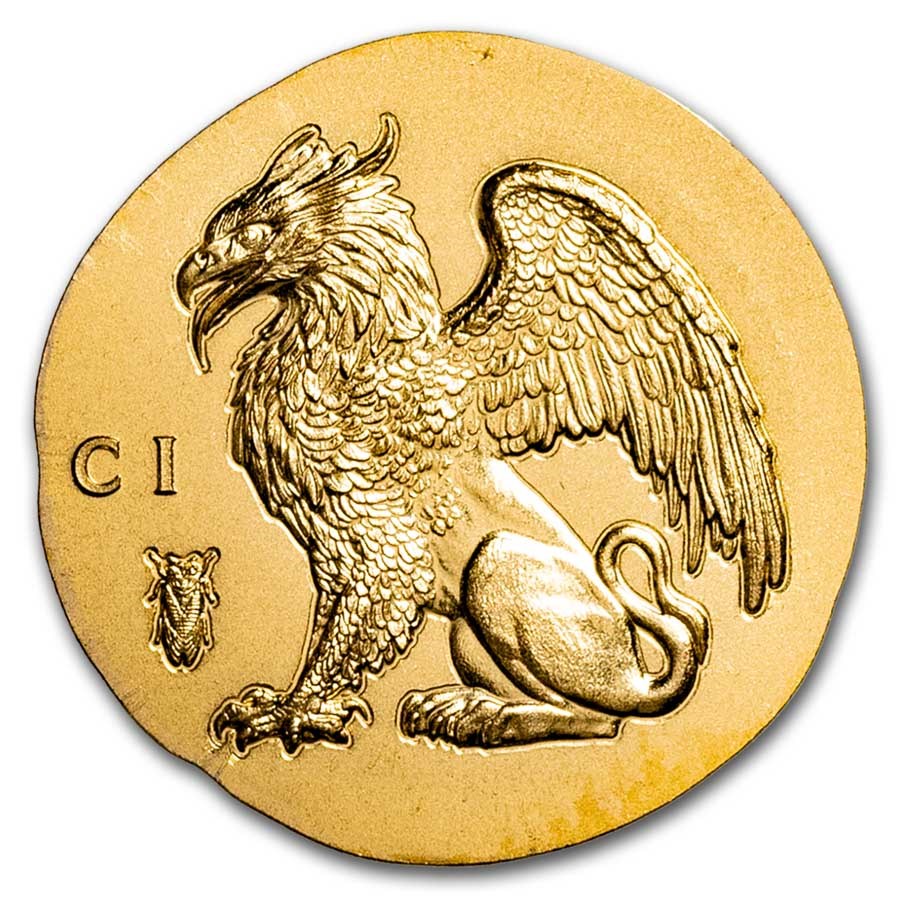 2024 Cook Islands 1/2 gram Gold Antique Gryphon