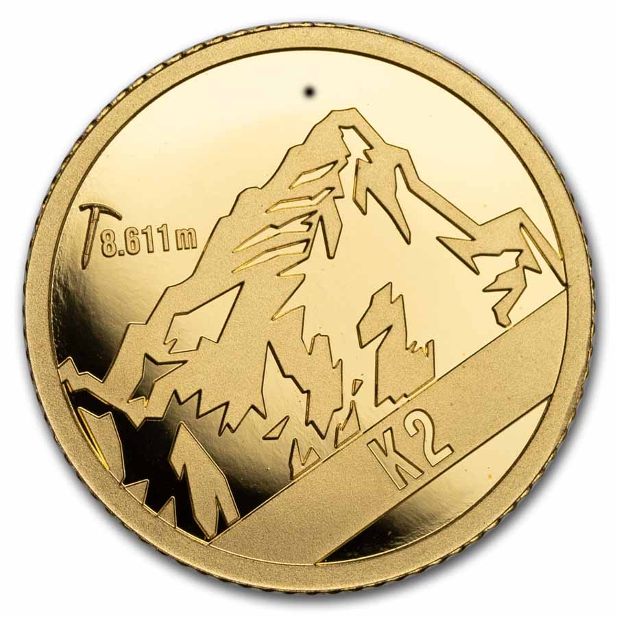 2024 Cook Islands 1 2 Gram Gold Proof Mountains K2   2024 Cook Islands 1 2 Gram Gold Proof Mountains K2 287932 Slab 