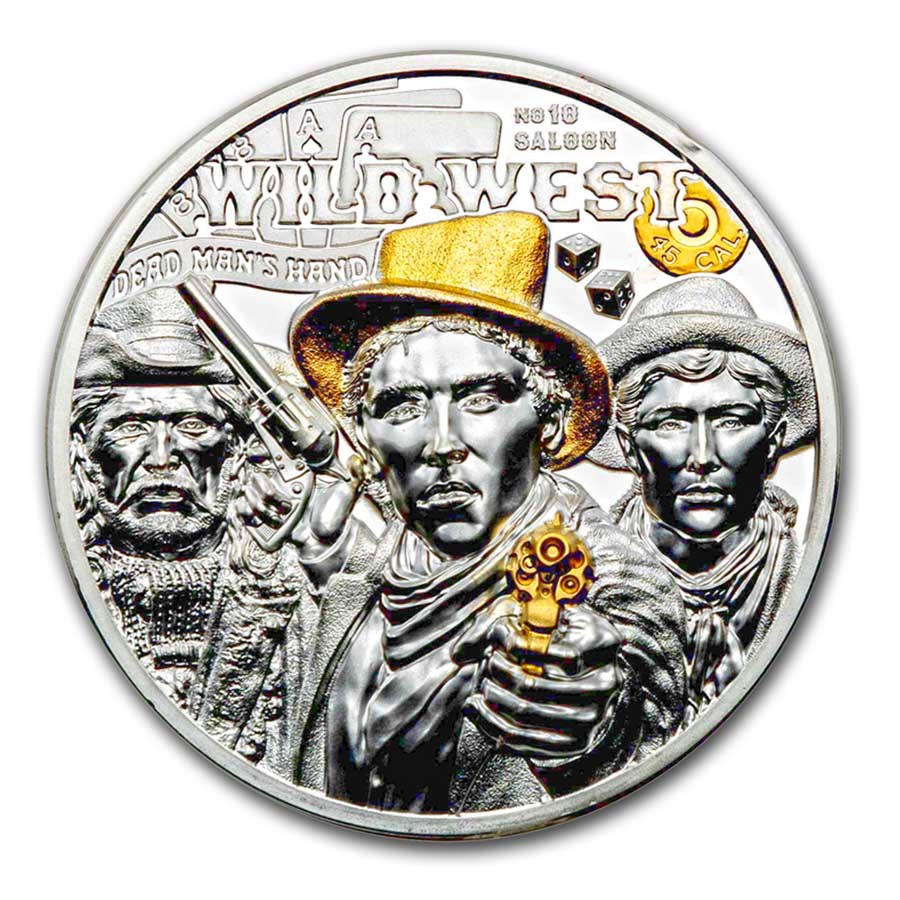 2024 Cook Islands 3 oz Silver Wild West Proof