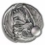 2024 Fiji 2 oz Dragon Shaped Silver High Relief Antiqued Coin