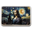 2024 Fiji 2 oz Silver Mona Lisa x Van Gogh Proof Coin