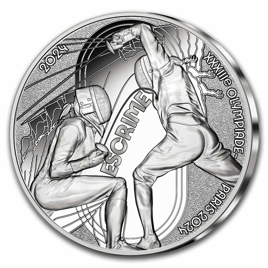 2024 France €10 Silver Paris 2024 Olympics: Fencing