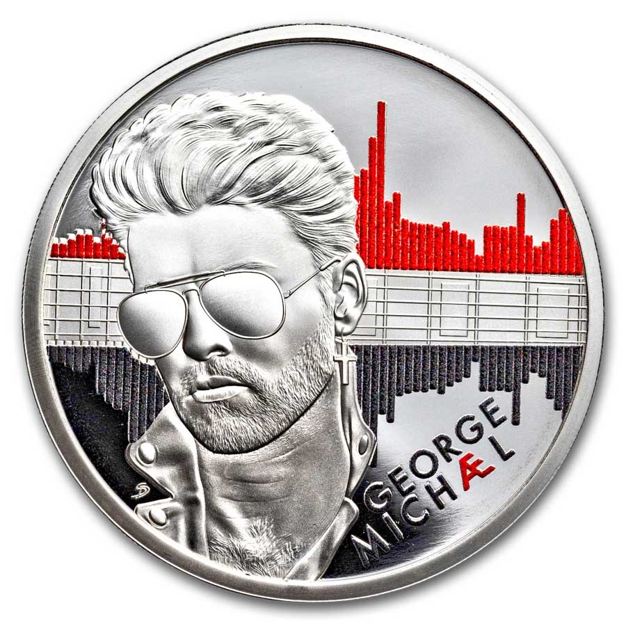 2024 GB 1 oz Silver Colorized £2 PF Music Legends: George Michael