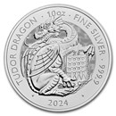 2024 GB 10 oz Silver Royal Tudor Beasts Tudor Dragon BU