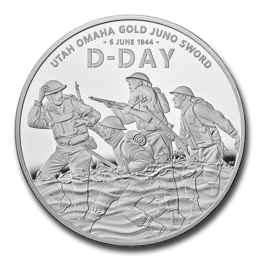 2024 GB 5 oz Silver £10 Proof 80th Anniversary D-Day